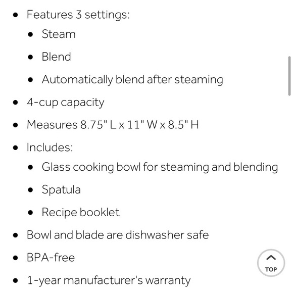 Baby Brezza Glass One Step Baby Food Maker - Picture 8 of 11